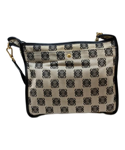 LOEWE（ロエベ）LOEWE (ロエベ) アナグラムショルダーバッグ ブラック×ライトグレーの古着・服飾アイテム