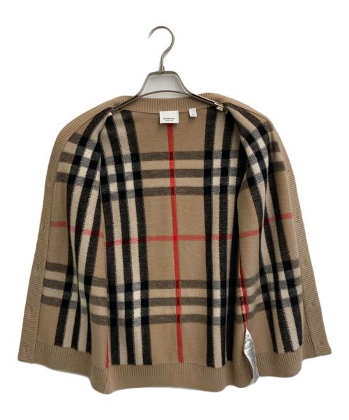 BURBERRY（バーバリー）BURBERRY (バーバリー) ノバチェック柄Vネックカーディガン ベージュ サイズ:140cmの古着・服飾アイテム