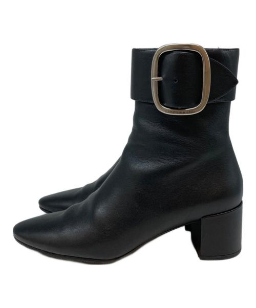 Saint Laurent Paris（サンローランパリ）Saint Laurent Paris (サンローランパリ) Leather Joplin Buckle Ankle Boots レザー ジョプリン バックル アンクルブーツ ブラック サイズ:SIZE 36の古着・服飾アイテム