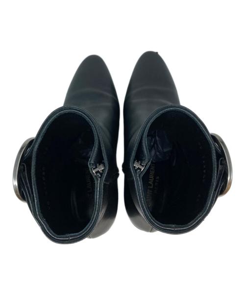 Saint Laurent Paris（サンローランパリ）Saint Laurent Paris (サンローランパリ) Leather Joplin Buckle Ankle Boots レザー ジョプリン バックル アンクルブーツ ブラック サイズ:SIZE 36の古着・服飾アイテム