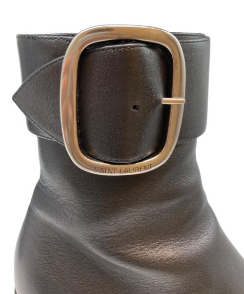 Saint Laurent Paris（サンローランパリ）Saint Laurent Paris (サンローランパリ) Leather Joplin Buckle Ankle Boots レザー ジョプリン バックル アンクルブーツ ブラック サイズ:SIZE 36の古着・服飾アイテム
