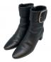 Saint Laurent Paris（サンローランパリ）の古着「Leather Joplin Buckle Ankle Boots レザー ジョプリン バックル アンクルブーツ」｜ブラック