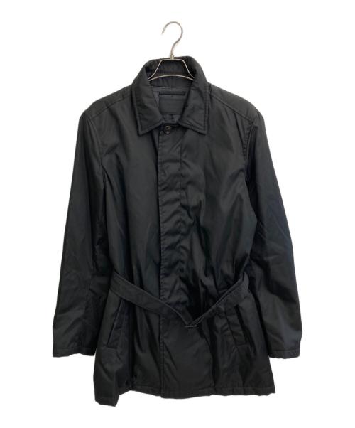 PRADA（プラダ）PRADA (プラダ) ナイロンステンカラーコート ブラック サイズ:SIZE 50の古着・服飾アイテム
