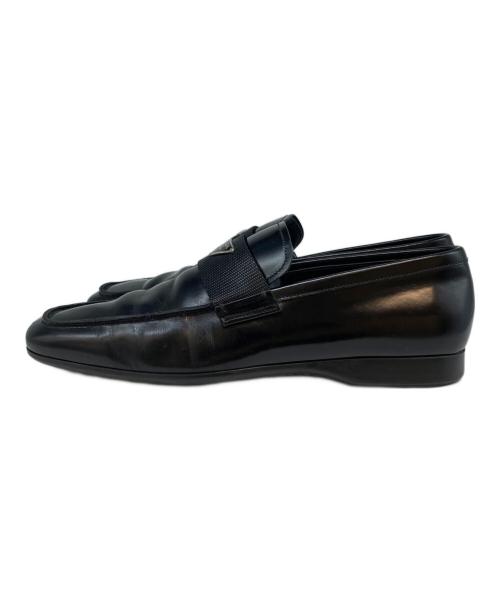 PRADA（プラダ）PRADA (プラダ) スクエアトゥローファー ブラック サイズ:SIZE 6の古着・服飾アイテム