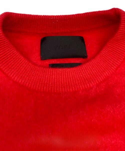 YOKE（ヨーク）YOKE (ヨーク) BRUSHED CASHMERE SWEATER カシミヤニット レッド サイズ:SIZE 1の古着・服飾アイテム