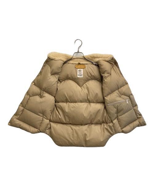 RockyMountainFeatherBed（ロッキーマウンテンフェザーベッド）RockyMountainFeatherBed (ロッキーマウンテンフェザーベッド) クリスティ レザー切替ダウンベスト オリーブ サイズ:SIZE 40の古着・服飾アイテム