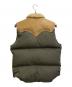 RockyMountainFeatherBed (ロッキーマウンテンフェザーベッド) クリスティ レザー切替ダウンベスト オリーブ サイズ:SIZE 40：18000円