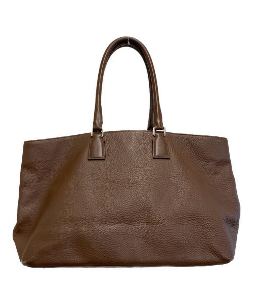 ERMENEGILDO ZEGNA（エルメネジルド・ゼニア）Ermenegildo Zegna (エルメネジルド・ゼニア) レザーバッグ ブラウンの古着・服飾アイテム