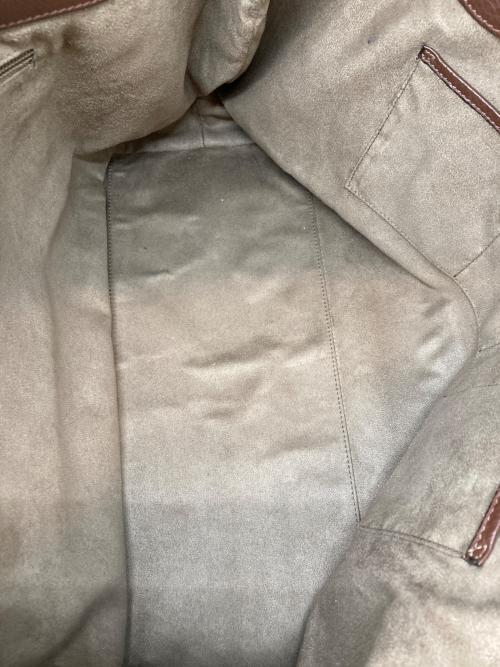 ERMENEGILDO ZEGNA（エルメネジルド・ゼニア）Ermenegildo Zegna (エルメネジルド・ゼニア) レザーバッグ ブラウンの古着・服飾アイテム