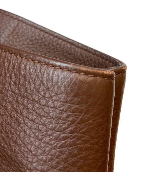 ERMENEGILDO ZEGNA（エルメネジルド・ゼニア）Ermenegildo Zegna (エルメネジルド・ゼニア) レザーバッグ ブラウンの古着・服飾アイテム