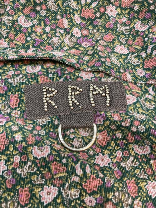 rurumu:（ルルムウ）rurumu: (ルルムウ) drawstring flower printed mini dress グリーン×ピンク サイズ:SIZE Freeの古着・服飾アイテム