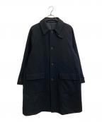 STEVEN ALANスティーブンアラン）の古着「FLAT MELTON CAMP COLLAR BALMACAAN COAT」｜ブラック