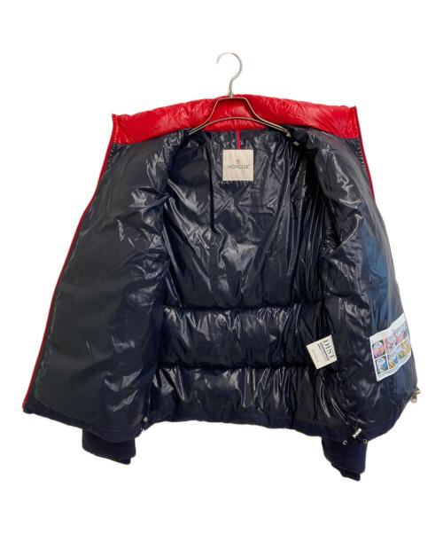 MONCLER（モンクレール）MONCLER (モンクレール) KONIC GIUBBOTTO ダウンジャケット レッド×ネイビー サイズ:SIZE 2の古着・服飾アイテム