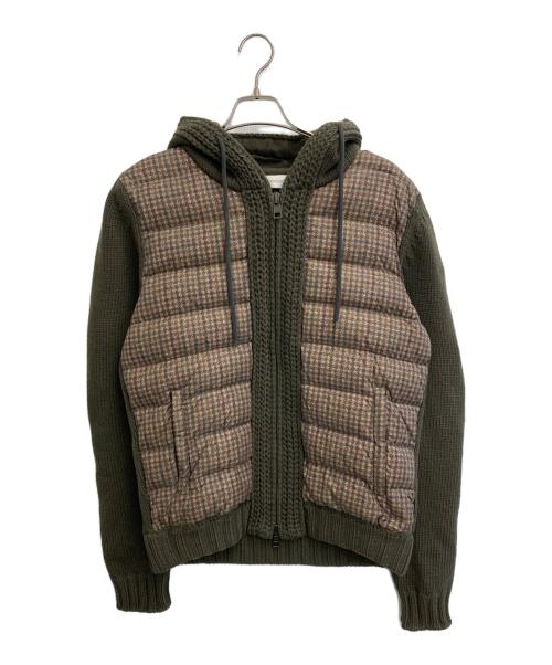 MONCLER（モンクレール）MONCLER (モンクレール) MGLIONOE TRICOT CARDIGAN カーキ サイズ:SIZE Lの古着・服飾アイテム