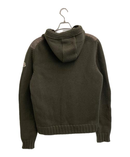 MONCLER（モンクレール）MONCLER (モンクレール) MGLIONOE TRICOT CARDIGAN カーキ サイズ:SIZE Lの古着・服飾アイテム