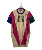 Vivienne Westwood RED LABELヴィヴィアンウエストウッドレッドレーベル）の古着「オーブロゴオーバーサイズTシャツ」｜ベージュ×ピンク
