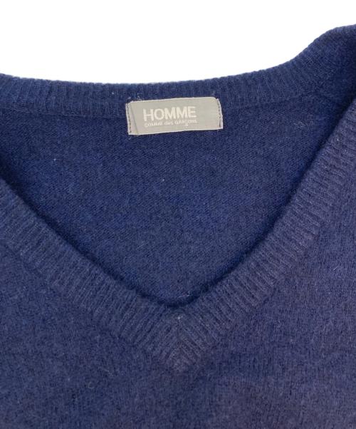 COMME des GARCONS HOMME（コムデギャルソン オム）COMME des GARCONS HOMME (コムデギャルソン オム) ウールブレンドニット ネイビー サイズ:SIZE Mの古着・服飾アイテム