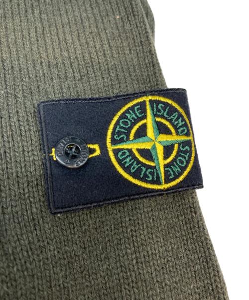 STONE ISLAND（ストーンアイランド）STONE ISLAND (ストーンアイランド) 12AW スタンドカラーニットカーディガン カーキ サイズ:SIZE Sの古着・服飾アイテム