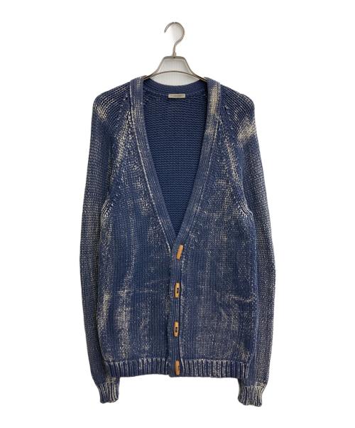BOTTEGA VENETA（ボッテガベネタ）BOTTEGA VENETA (ボッテガベネタ) Vネックカーディガン ブルー サイズ:SIZE 50の古着・服飾アイテム