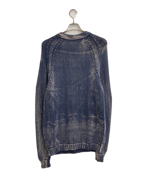 BOTTEGA VENETA（ボッテガベネタ）BOTTEGA VENETA (ボッテガベネタ) Vネックカーディガン ブルー サイズ:SIZE 50の古着・服飾アイテム