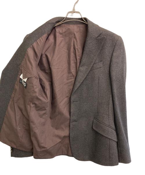 D&G（ディーアンドジー）D&G (ディーアンドジー) ヘリンボーンテーラードジャケット ブラウン サイズ:48の古着・服飾アイテム