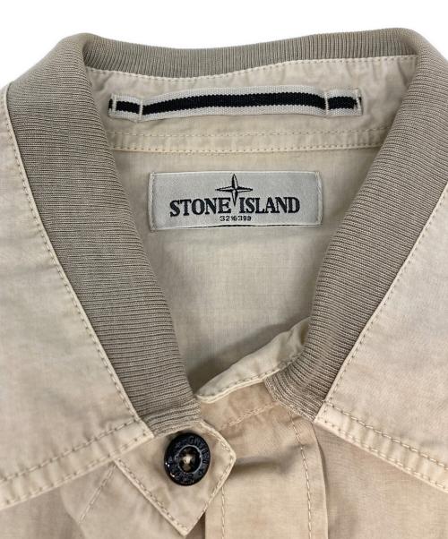 STONE ISLAND（ストーンアイランド）STONE ISLAND (ストーンアイランド) 12AW Tela Cotton Pocket Over Shirt ベージュ サイズ:SIZE Mの古着・服飾アイテム