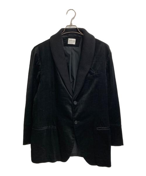 ARMANI COLLEZIONI（アルマーニ コレツィオーニ）ARMANI COLLEZIONI (アルマーニ コレツィオーニ) ベロアテーラードジャケット ブラック サイズ:SIZE Freeの古着・服飾アイテム