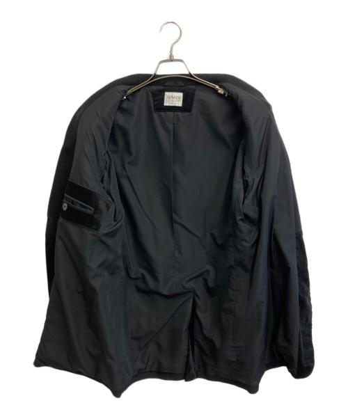 ARMANI COLLEZIONI（アルマーニ コレツィオーニ）ARMANI COLLEZIONI (アルマーニ コレツィオーニ) ベロアテーラードジャケット ブラック サイズ:SIZE Freeの古着・服飾アイテム