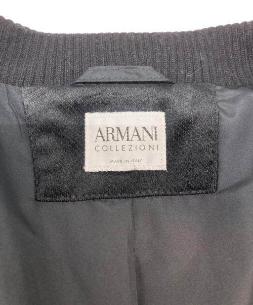 ARMANI COLLEZIONI（アルマーニ コレツィオーニ）ARMANI COLLEZIONI (アルマーニ コレツィオーニ) ベロアテーラードジャケット ブラック サイズ:SIZE Freeの古着・服飾アイテム