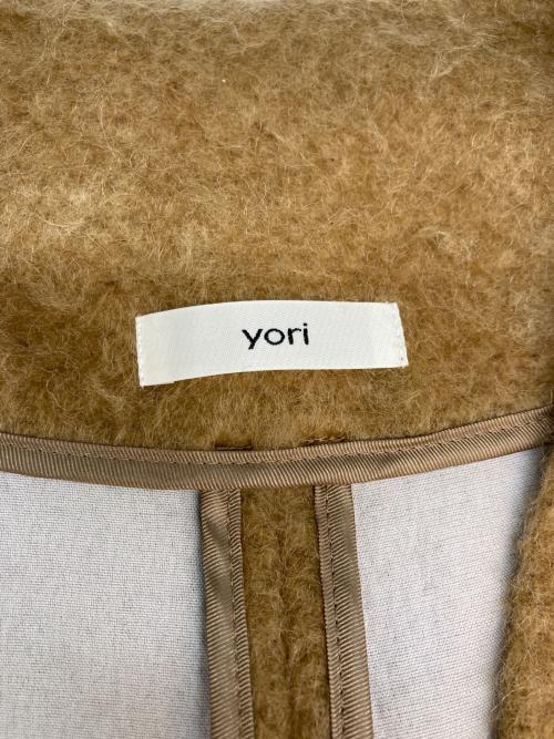 YORI（ヨリ）yori (ヨリ) ウールモヘアシャギージャケット ブラウン サイズ:SIZE Freeの古着・服飾アイテム