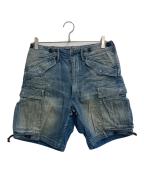 RRLダブルアールエル）の古着「Denim Cargo Short」｜ブルー