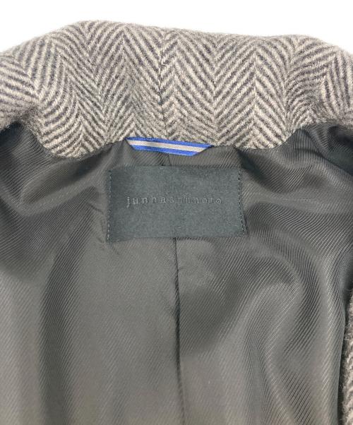 Junhashimoto（ジュンハシモト）junhashimoto (ジュンハシモト) STAND COLLAR COAT ツイードコート グレー サイズ:SIZE 2の古着・服飾アイテム