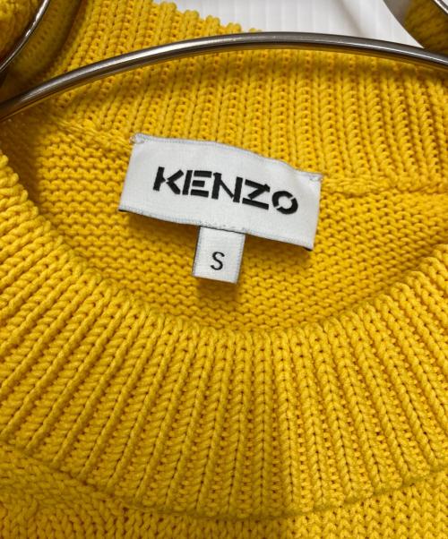 KENZO（ケンゾー）KENZO (ケンゾー) タイガーワッペンニット イエロー サイズ:Sの古着・服飾アイテム