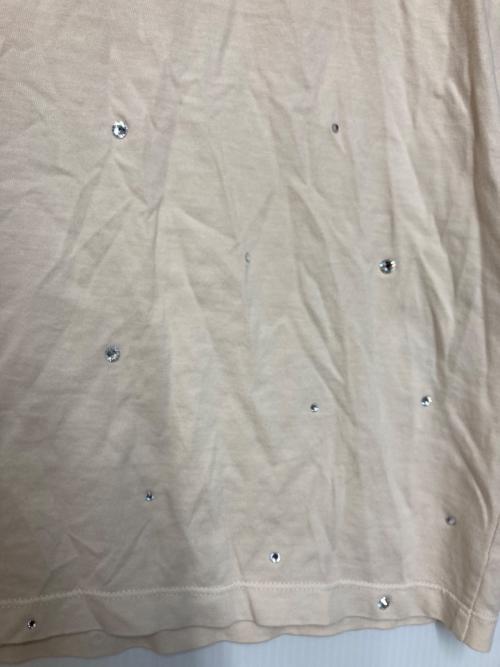 MIU MIU（ミュウミュウ）MIU MIU (ミュウミュウ) ラインストーンTシャツ ベージュ サイズ:Sの古着・服飾アイテム