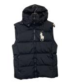 POLO RALPH LAURENポロ・ラルフローレン）の古着「ビックポニーダウンベスト」｜ブラック