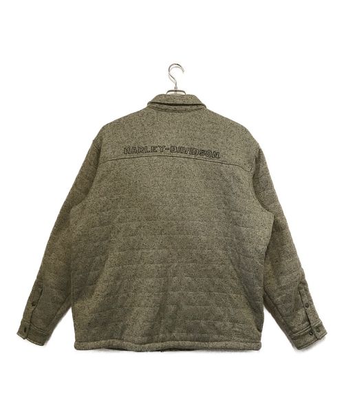 HARLEY-DAVIDSON（ハーレーダビッドソン）HARLEY-DAVIDSON (ハーレーダビッドソン) キルトシャツジャケット グレー サイズ:2XLの古着・服飾アイテム