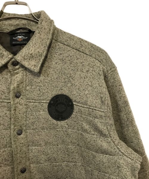 HARLEY-DAVIDSON（ハーレーダビッドソン）HARLEY-DAVIDSON (ハーレーダビッドソン) キルトシャツジャケット グレー サイズ:2XLの古着・服飾アイテム