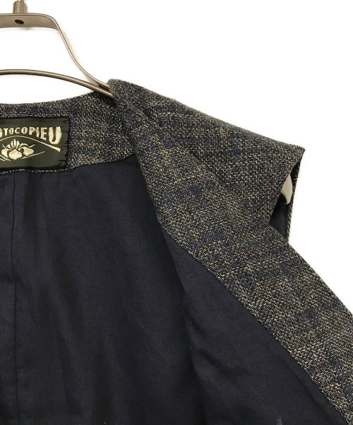 PHOTOCOPIEU（フォトコピュー）PHOTOCOPIEU (フォトコピュー) LONG GILET/ロング ジレ ネイビー サイズ:TUの古着・服飾アイテム