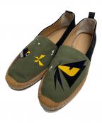 FENDIフェンディ）の古着「モンスター エスパドリーユ」｜カーキ×ブラック