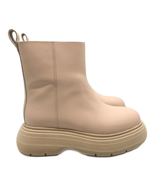 GIA BORGHINI（ジア・ボルギーニ）GIA BORGHINI (ジア・ボルギーニ) アンクルハイブーツ ベージュ サイズ:36の古着・服飾アイテム