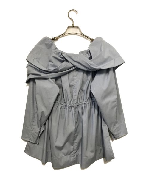styling/（スタイリング）styling/ (スタイリング) オフショルダーシャツ ブルー サイズ:ONE SIZEの古着・服飾アイテム