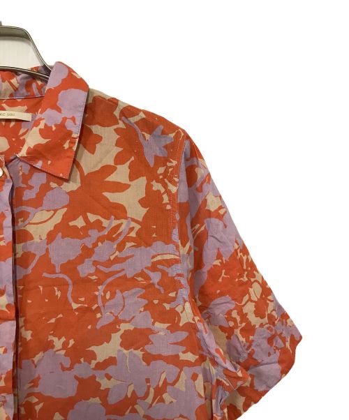 ne quittez pas（ヌキテパ）ne quittez pas (ヌキテパ) シャツワンピース パープル×オレンジ サイズ:表記無しの古着・服飾アイテム