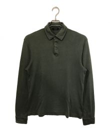Zanone（ザノーネ）の古着「長袖ポロシャツ」｜グリーン