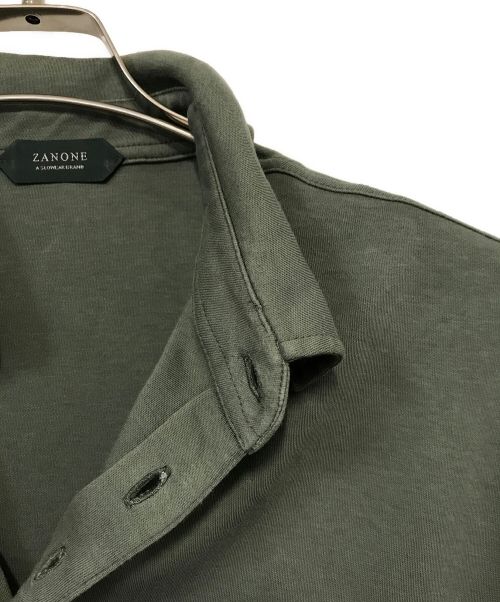 Zanone（ザノーネ）Zanone (ザノーネ) 長袖ポロシャツ グリーン サイズ:50の古着・服飾アイテム
