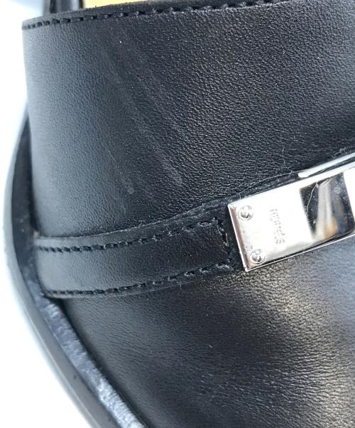 HERMES（エルメス）HERMES (エルメス) クロアヒールサンダル ブラック サイズ:36の古着・服飾アイテム