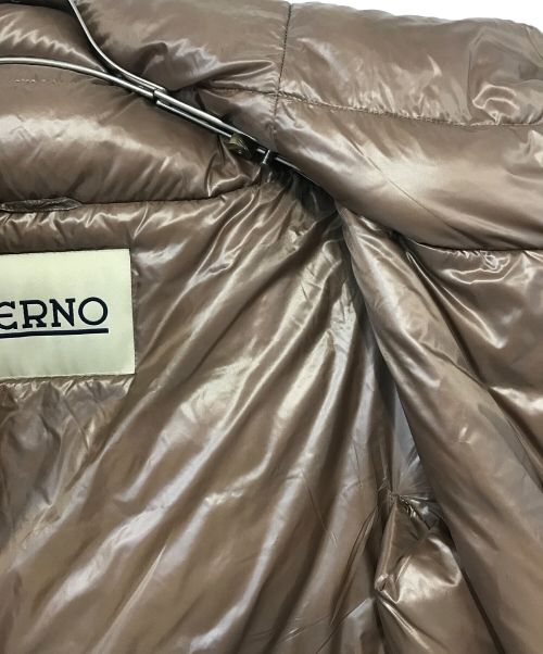 HERNO（ヘルノ）HERNO (ヘルノ) 異素材切替ダウンジャケット ブラウン サイズ:44の古着・服飾アイテム