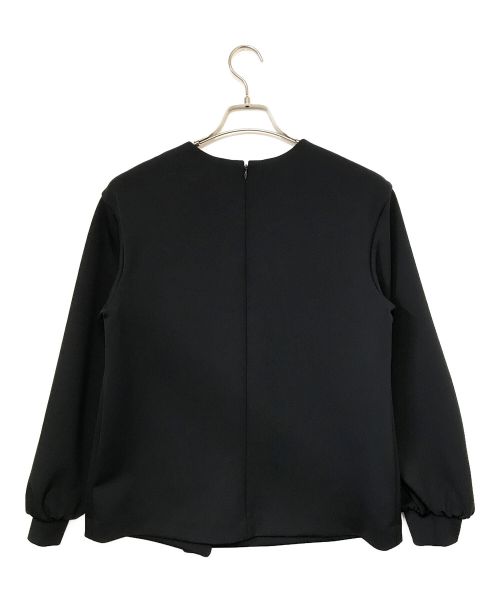 UNITED ARROWS（ユナイテッドアローズ）UNITED ARROWS (ユナイテッドアローズ) SPONGY サイド パールモチーフ ブラウス ネイビー サイズ:38の古着・服飾アイテム