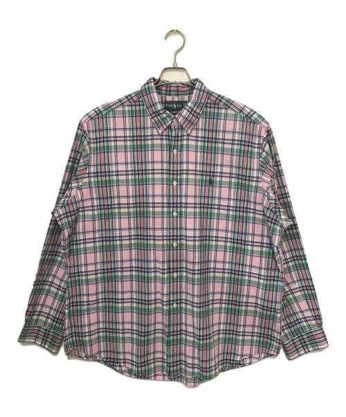 RALPH LAUREN（ラルフローレン）RALPH LAUREN (ラルフローレン) チェックシャツ ブルー×ピンク サイズ:XXLの古着・服飾アイテム