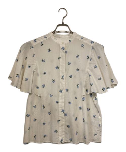 BEAUTY&YOUTH（ビューティーアンドユース）BEAUTY&YOUTH (ビューティーアンドユース) ドット&フラワーフレアスリーブブラウス ホワイト サイズ:記載なしの古着・服飾アイテム