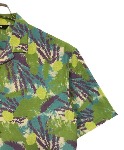 THE NORTH FACE（ザ ノース フェイス）THE NORTH FACE (ザ ノース フェイス) ショートスリーブアロハベントシャツ グリーン サイズ:Ⅼの古着・服飾アイテム